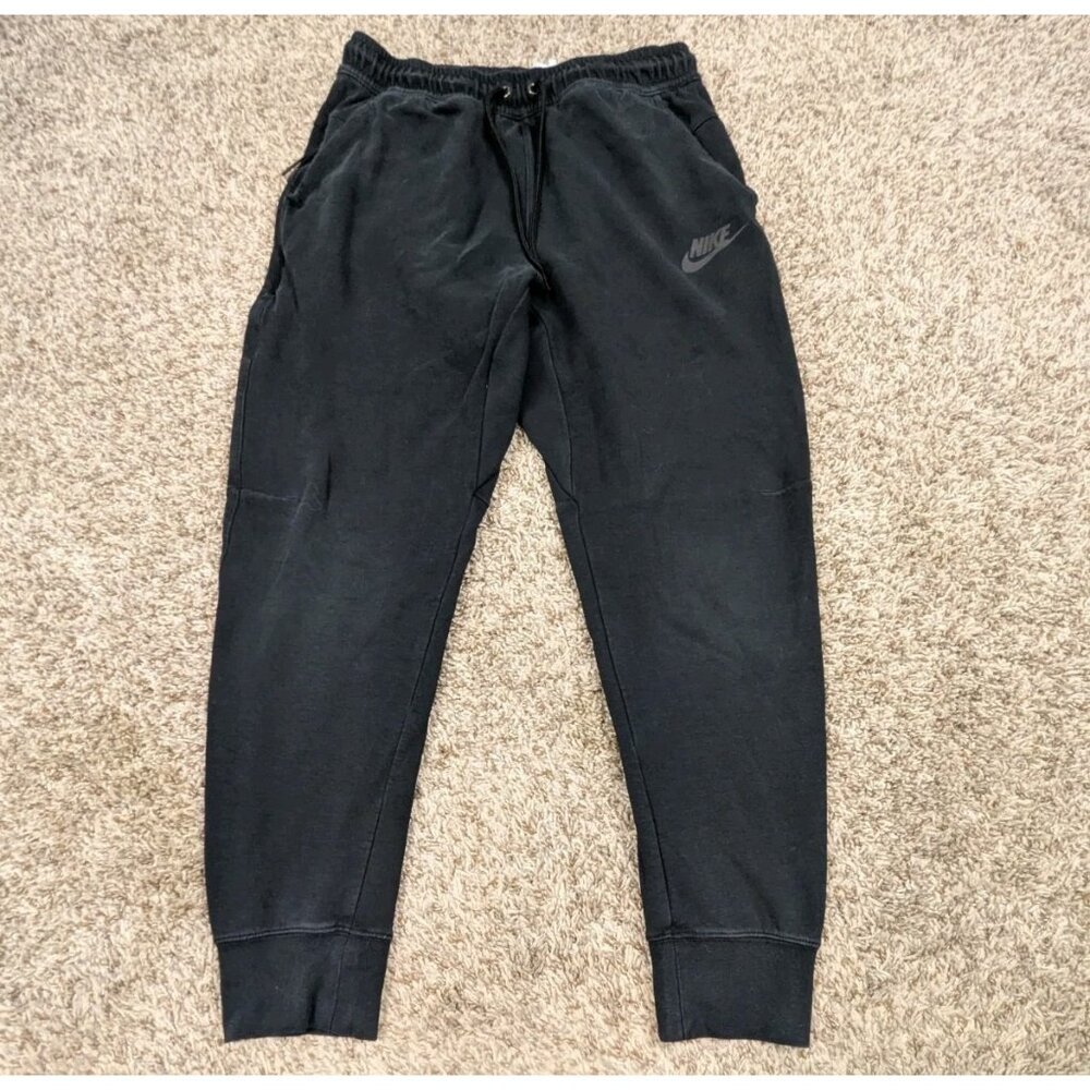 Nike Sportswear Tech Jogger Pants Mens Large Black Sweatpants Tapered READ DESC
